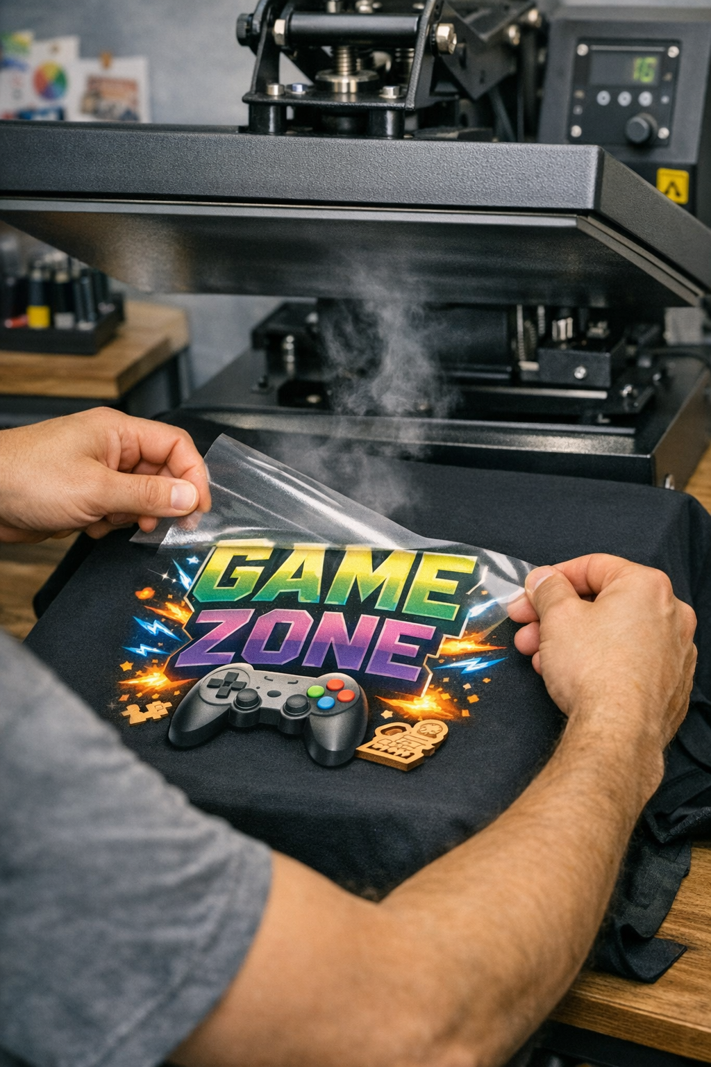 Camiseta, gorra y mug personalizados con impresión DTF